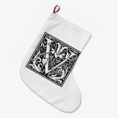 William Morris Alphabet "V" Grote Kerstsok (Voorkant (Hangend))