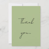 William Morris Alphabet Willow Bough Green Bedankkaart (Achterkant)