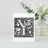 William Morris Alphabet "Y" Briefkaart (Staand voorkant)
