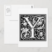 William Morris Alphabet "Y" Briefkaart (Voorkant / Achterkant)
