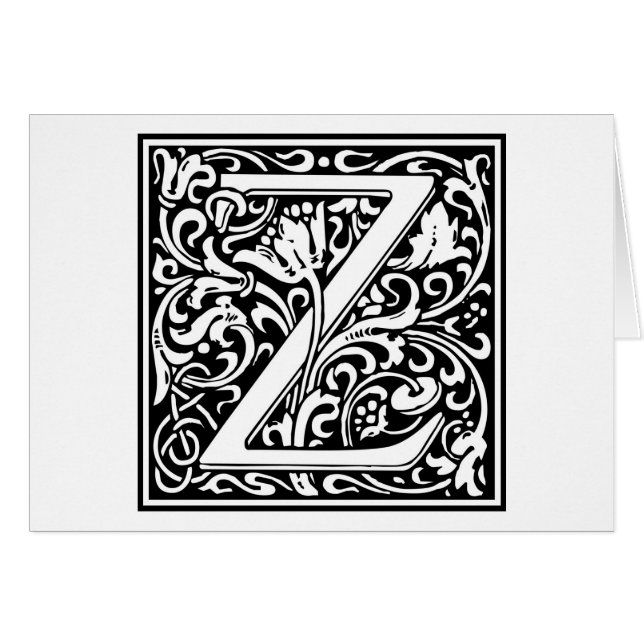 William Morris Alphabet "Z" (Voorkant Horizontaal)
