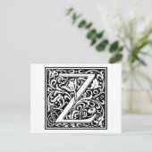 William Morris Alphabet "Z" Briefkaart (Staand voorkant)