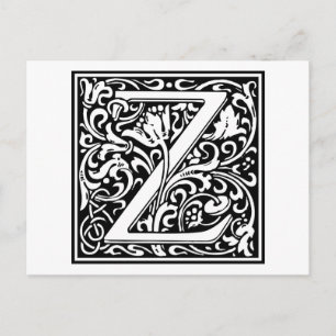 William Morris Alphabet "Z" Briefkaart