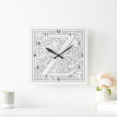 William Morris Alphabet "Z" Square Wall Clock Vierkante Klok (Huis)