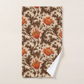 William Morris Anemone, Beige, Brown en Rust Bad Handdoek (Handdoek)