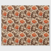 William Morris Anemone, Beige, Brown en Rust Cadeaupapier (Vlak)