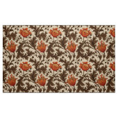 William Morris Anemone, Beige, Brown en Rust Stof (Fat Quarter)