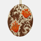 William Morris Anemone, Beige, Brown & Rust Sinaas Keramisch Ornament (Rechts)