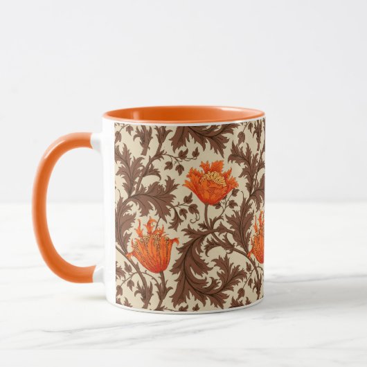 William Morris Anemone, Beige, Brown & Rust Sinaas Mok (Links)