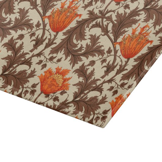 William Morris Anemone, Beige, Brown & Rust Sinaas Snijplank (Hoek)
