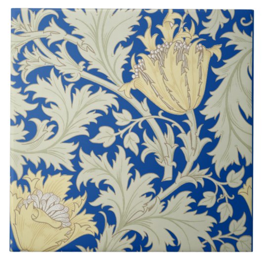 William Morris Anemone Bloempatroon Tegeltje (Voorkant)