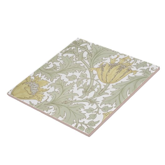 William Morris Anemone Bloempatroon Tegeltje (Zijkant)