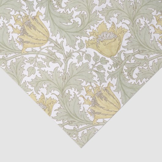 William Morris  Anemone Bloempatroon Tissuepapier (Detail)