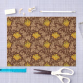 William Morris Anemone, Brown en Mustard Gold Tissuepapier (Craft)