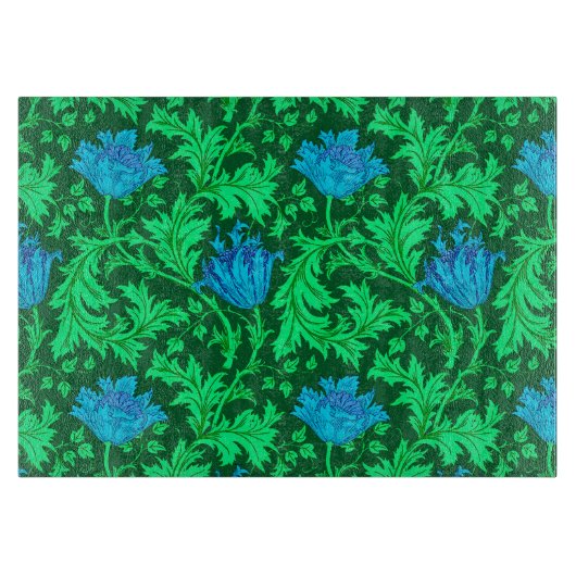 William Morris Anemone, Emerald Green en Blue Snijplank (Voorkant)