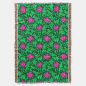 William Morris Anemone, Emerald Green en Fuchsia Deken (Voorkant Verticaal)