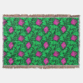William Morris Anemone, Emerald Green en Fuchsia Deken (Voorkant)