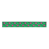 William Morris Anemone, Emerald Green en Fuchsia Grosgrain Lint (Voorkant)