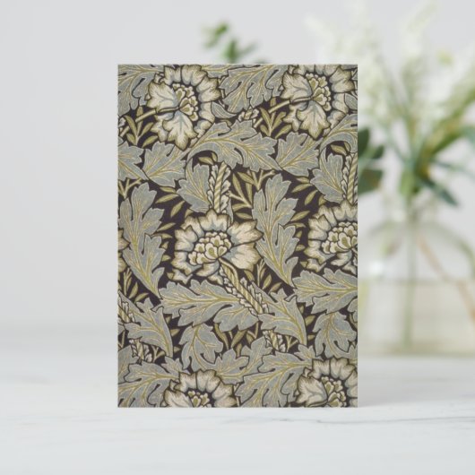 William Morris Anemone Floral Print Kaart (Staand voorkant)