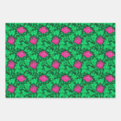 William Morris Anemone, Gold, Red en Green Inpakpapier Vel (Voorkant 3)