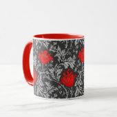 William Morris Anemone, Grey / Grey and Red Mok (Voorkant links)
