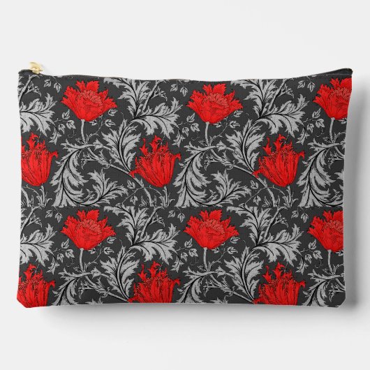 William Morris Anemone, Grey/Grey en Red Etui (Voorkant)