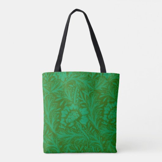 William Morris , Anemone in Emerald Green Tote Bag (Achterkant)