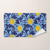 William Morris Anemone, Navy en Mustard Yellow Bad Handdoek (Handdoek)