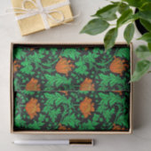 William Morris Anemone, Oranje, groen en zwart Tissuepapier (Geschenk)