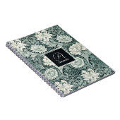 William Morris Anemone Pattern met Monogram Notitieboek (Rechterzijde)
