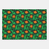 William Morris Anemone, Rust, Goud, Zwart Inpakpapier Vel (Voorkant 3)