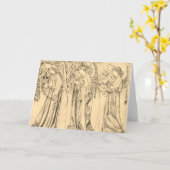 William Morris ANGELS Folded Wenskaart Kaart (Gele Bloem)