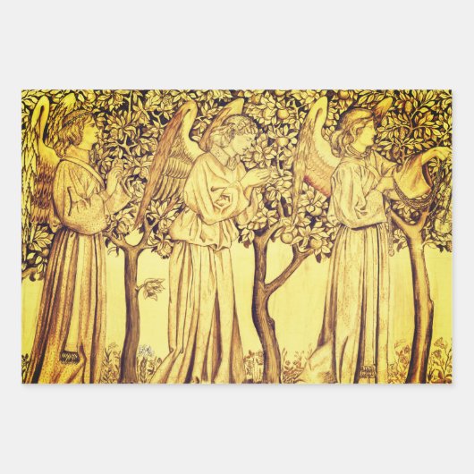 William Morris ANGELS Wrapping Paper Flat Sheet (Voorkant)