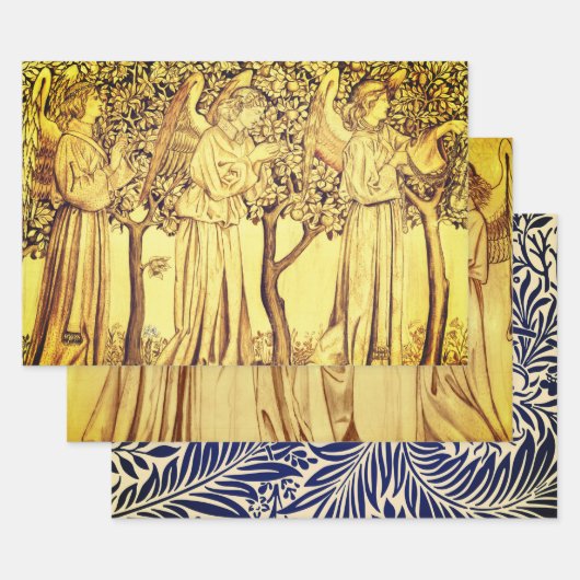 William Morris ANGELS Wrapping Paper Flat Sheet (Set)