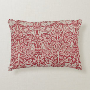 William Morris  Animals Birds Rabbits Pink Accent Kussen
