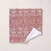 William Morris Animals Birds Rabbits Pink Bad Handdoek (Wasdoekje)