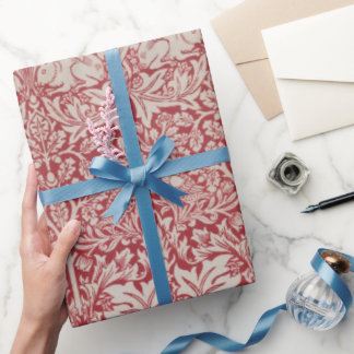 William Morris  Animals Birds Rabbits Pink Cadeaupapier