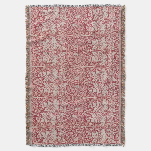 William Morris  Animals Birds Rabbits Pink Deken (Voorkant Verticaal)