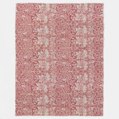 William Morris  Animals Birds Rabbits Pink Fleece Deken (Voorkant)