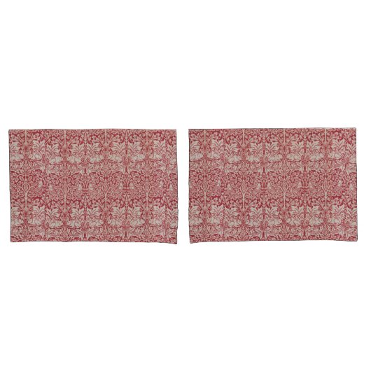 William Morris Animals Birds Rabbits Pink Kussensloop (Voorkant-Set)