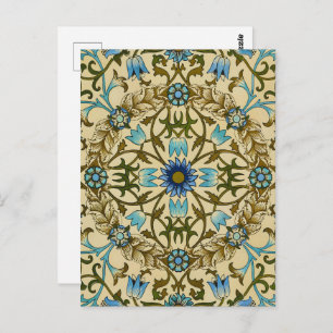 William Morris - Antiek 1873 Vine & Flower Pattern Briefkaart