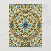 William Morris - Antiek 1873 Vine & Flower Pattern Briefkaart (Voorkant)