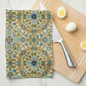 William Morris - Antiek 1873 Vine & Flower Pattern Theedoek (Quarter Fold)