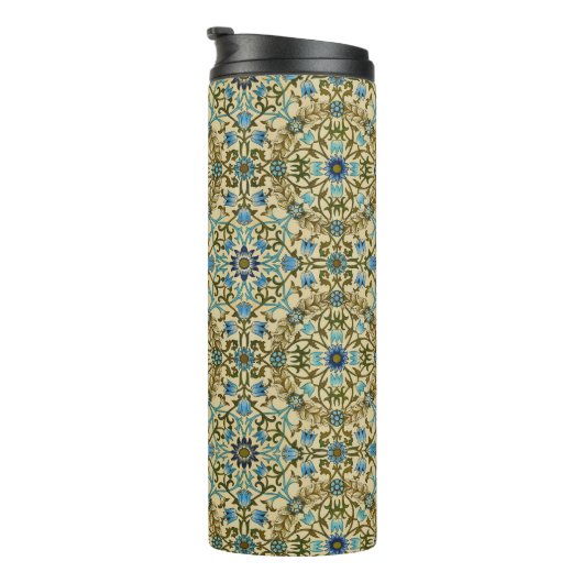 William Morris - Antiek 1873 Vine & Flower Pattern Thermosbeker (Geroteerd rechts)