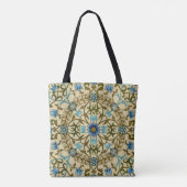 William Morris - Antiek 1873 Vine & Flower Pattern Tote Bag (Achterkant)