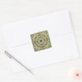 William Morris - Antiek 1873 Vine & Flower Pattern Vierkante Sticker (Envelop)