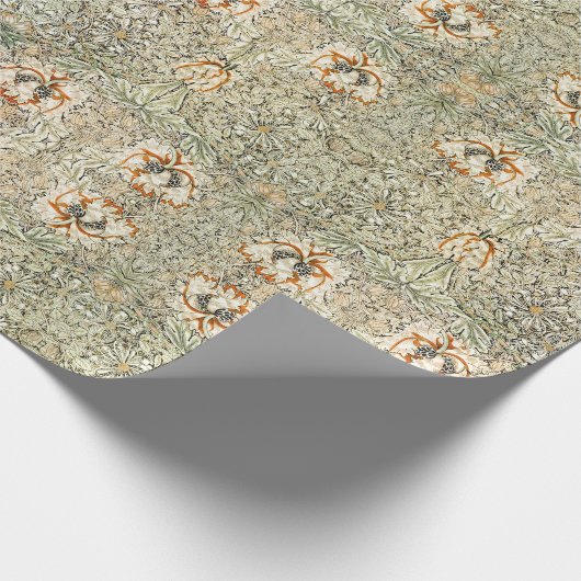 William Morris Antiek Honeysuckle Floral Classic Cadeaupapier (Hoek)