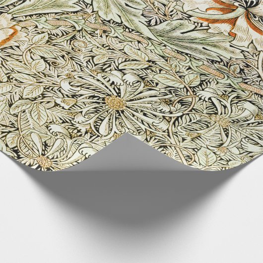 William Morris Antiek Honeysuckle Floral Classic Cadeaupapier (Hoek)