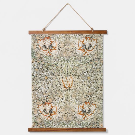 William Morris Antiek Honeysuckle Floral Classic Hangend Wandkleed (Voorkant)