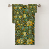 William Morris Antiek Honeysuckle Floral Pattern Bad Handdoek (Insitu)